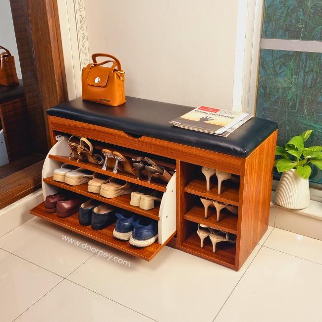 Blanche Flip Drawer Shoe Rack with 12–15 pair capacity and innovative flip design