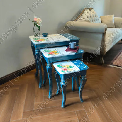 Bluebell Wooden Nesting Table