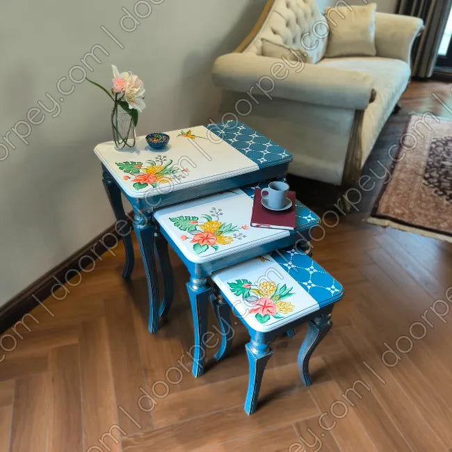 Bluebell Wooden Nesting Table
