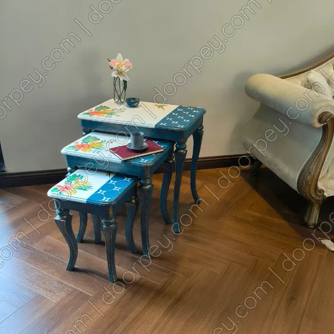 Bluebell Wooden Nesting Table