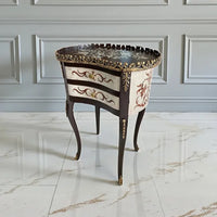 Classic Crest wooden table with neutral panels and elegant detailing
