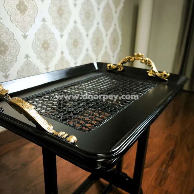 Portable folding tray table perfect as small coffee or side serving table