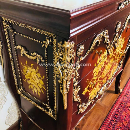 Floral Odyssey - Wooden Dresser