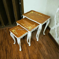 Florentine Trio Wooden Nesting Table
