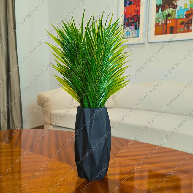 Grove Decorative Planter in Matte Black finish ceramic flower pot for modern home decor styling