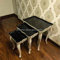 Ivory Shadow Wooden Nesting Table