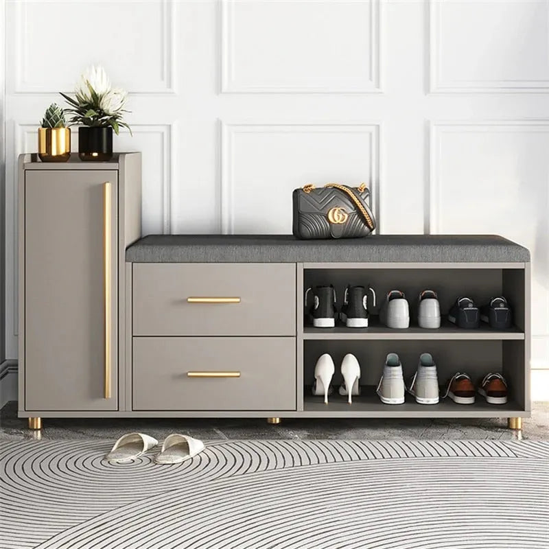 Luxe Stack Shoe Rack | Shoe Cabinet with Bench, Drawers, and Shelves ...