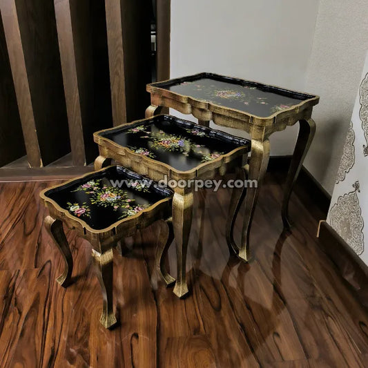 Blossom Stack Wooden Nesting Table