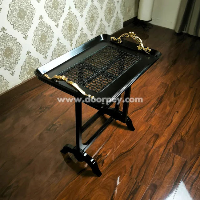 Folding tray table ideal for Ramadan serving tea snacks or casual dining