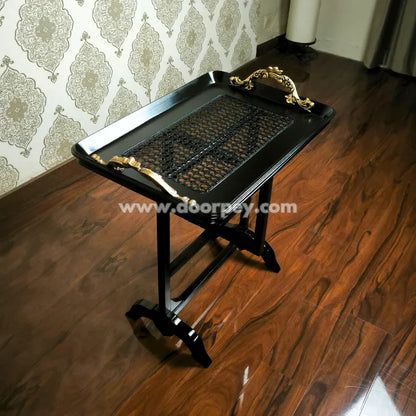 Folding tray table ideal for Ramadan serving tea snacks or casual dining