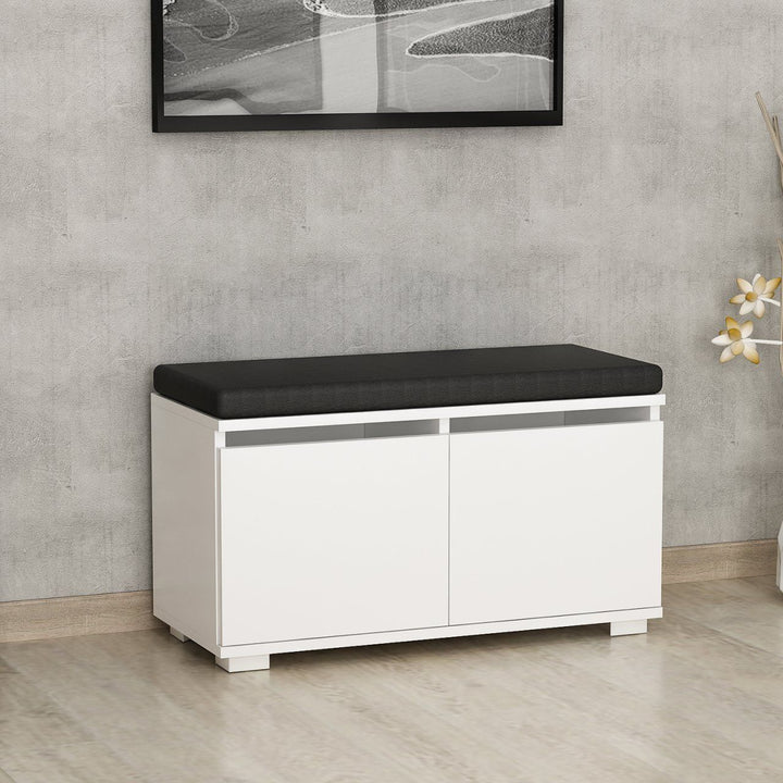 Modern Prism Shelf Shoe Rack made from laminated chipboard with PVC edging