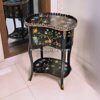 Noir Flora Wooden Table