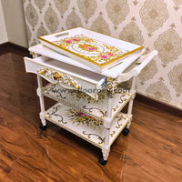 Petal Harmony Trolley - Removable Tray Top & Drawer