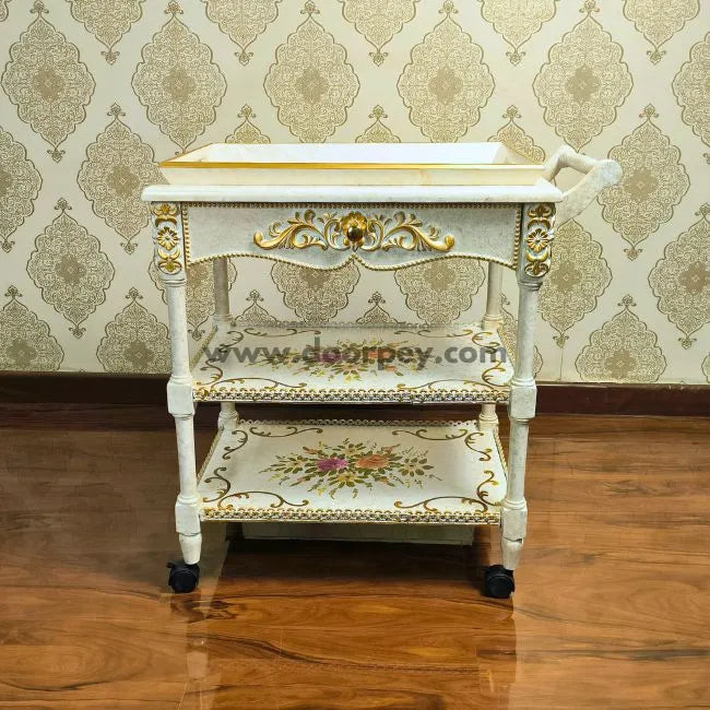 Petal Harmony Trolley for easy serving front view