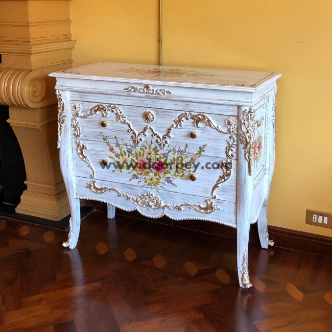 Petal Serenade - Wooden Dresser