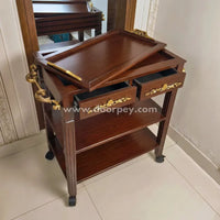 Regency Classic Wooden Trolley - Removable Tray Top & Two Drawers