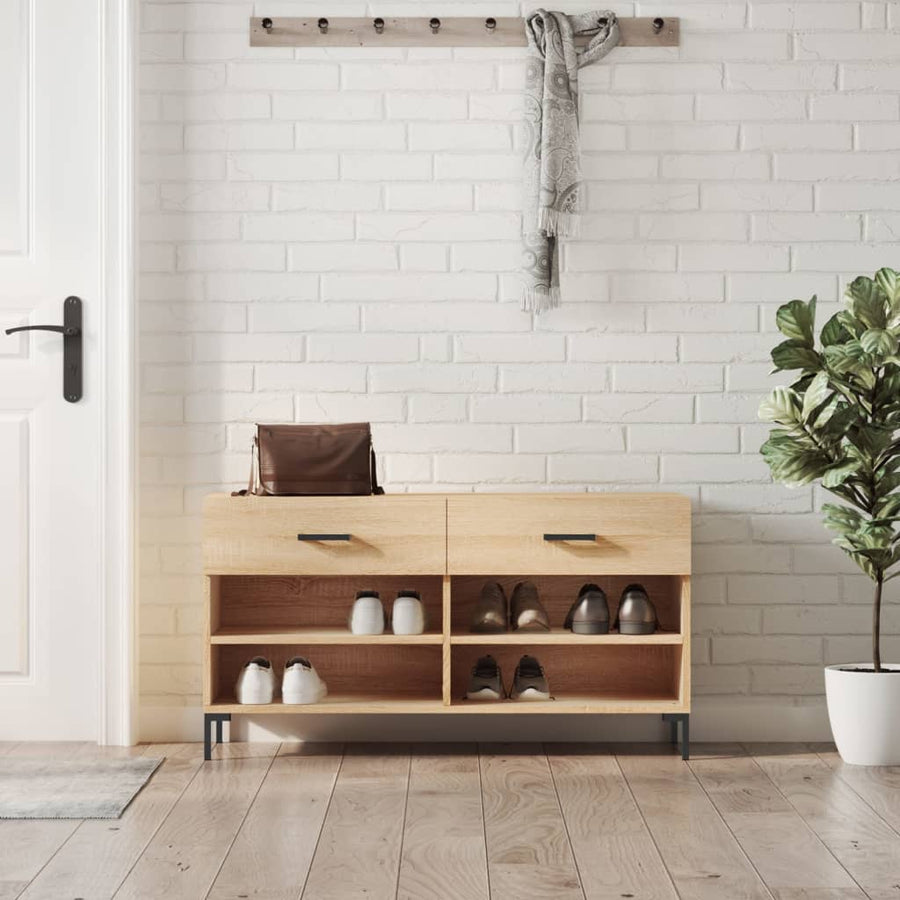 Smooth Stack Shoe Rack | Modern Shoe Storage with Drawer and Shelves ...