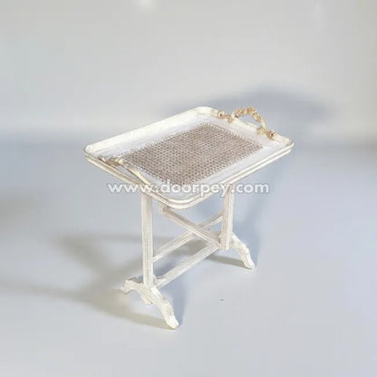 Vintage Ivory Folding Tray Table