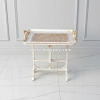 Vintage Ivory Folding Tray Table