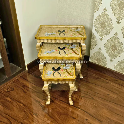 Bird Perch Wooden Nesting Table
