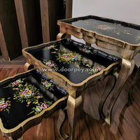 Blossom Stack Wooden Nesting Table