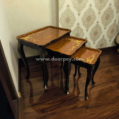 Dusky Grace Wooden Nesting Table