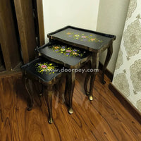 Verona Noir Wooden Nesting Table