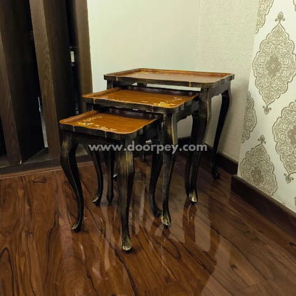 Dusky Grace Wooden Nesting Table