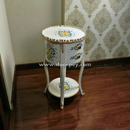 Daisy Delight Wooden Table