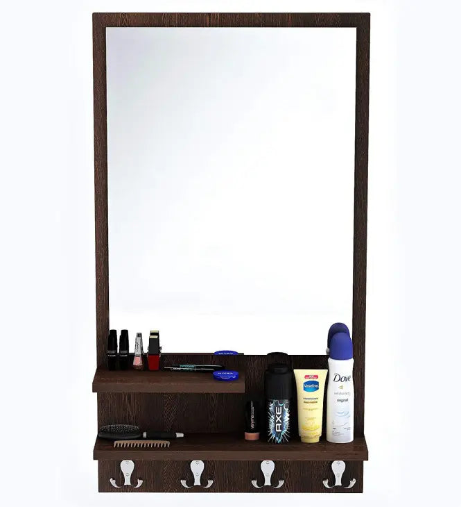 Alma Wall Dressing Mirror With Shelves