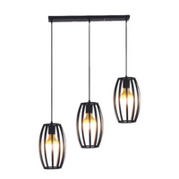 Rectangular Base 3 in 1 Drum Hanging Light