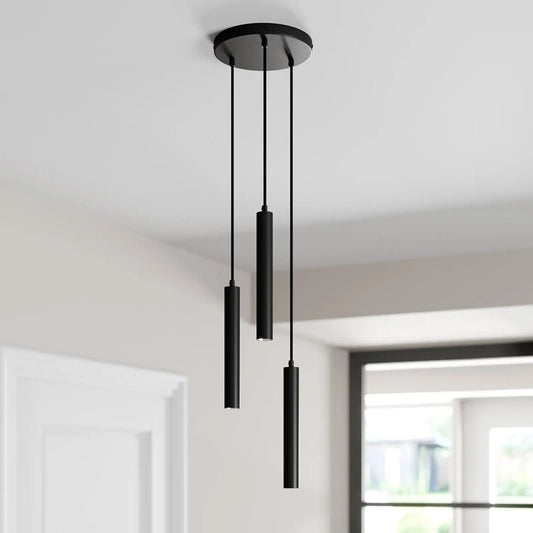 Buy Sleek Metal Three-in-One Hanging Light with Round Base online on Doorpey.com. Explore our wide range of hanging lights, wall mounted lights, ceiling lights, pendant lights and many other lights for home and office use.