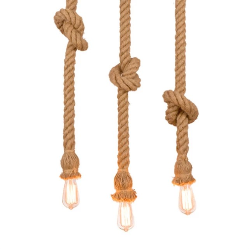 Round Base 3 in 1 Rope Hanging Light cash on delivery on doorpey.com