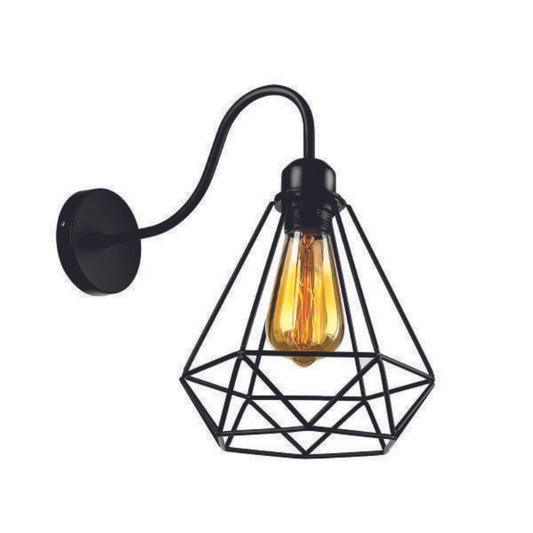 Wall Mounted Metal Diamond Cage Light cash on delivery on doorpey.com