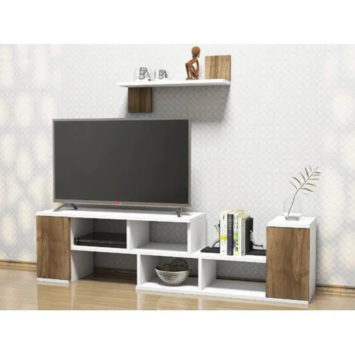 Buy SleekWood Media Wall Entertainment Unit | Modern Design  online on doorpey.com Get other furniture and home decor items delivered to your door. Cash on delivery and nation-wide delivery available