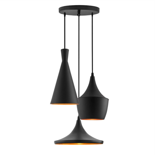 Round Base 3 in 1 Vintage Hanging Light