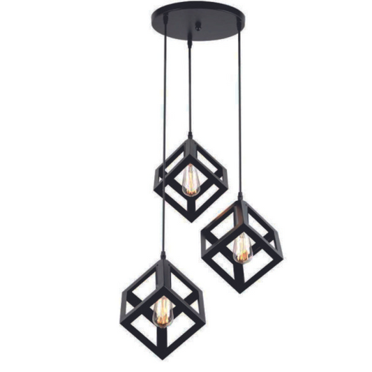 Triple Square Cube Hanging Light