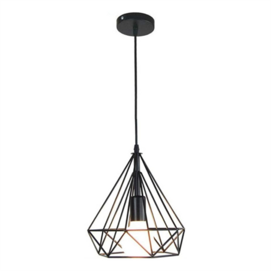 Metal Diamond Cage Hanging Light