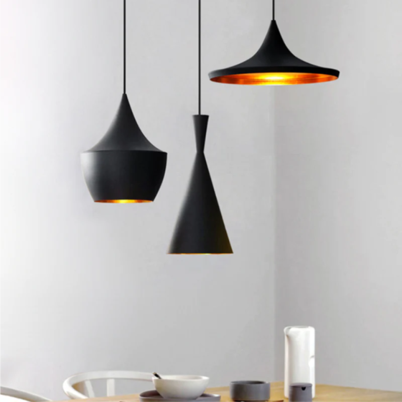 Round Base 3 in 1 Vintage Hanging Light
