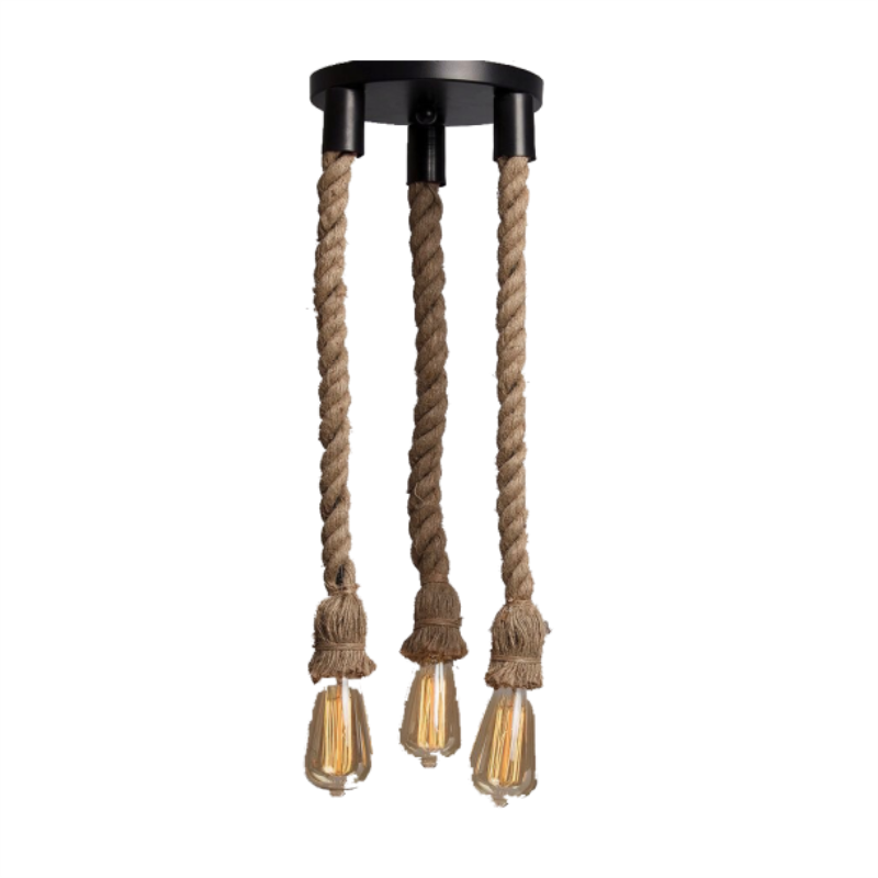 Round Base 3 in 1 Rope Hanging Light | Doorpey.com