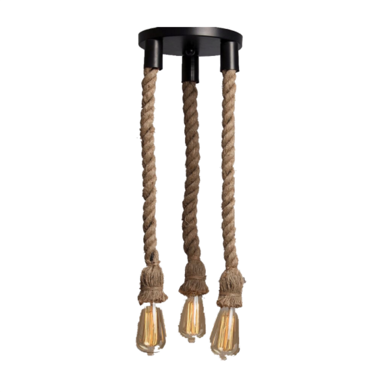 Round Base 3 in 1 Rope Hanging Light cash on delivery on doorpey.com