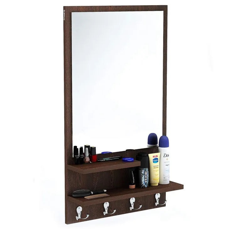 Alma Wall Dressing Mirror With Shelves