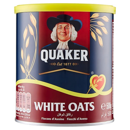 Quaker White Oats Tin, 500g
