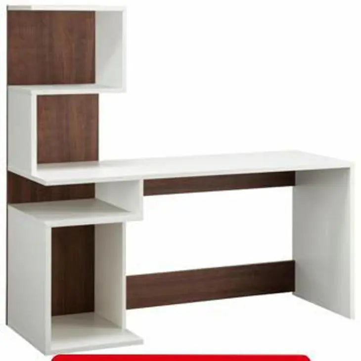 Buy EleganceX - Contemporary Study Table in White and Brown  online on doorpey.com Get other furniture and home decor items delivered to your door. Cash on delivery and nation-wide delivery available