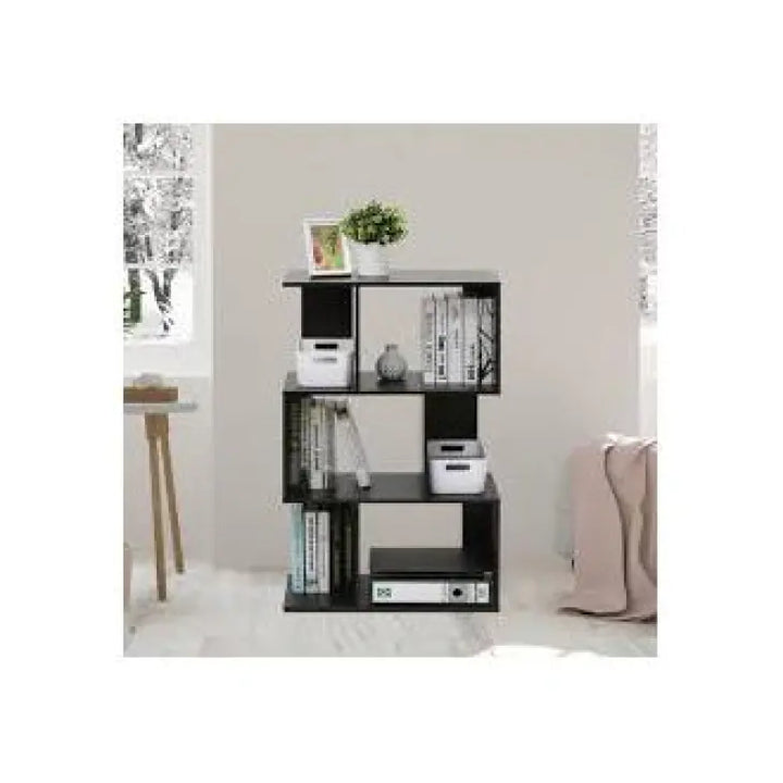 Buy Sleek Noir Deco Book Rack | Contemporary MDF Design  online on doorpey.com Get other furniture and home decor items delivered to your door. Cash on delivery and nation-wide delivery available