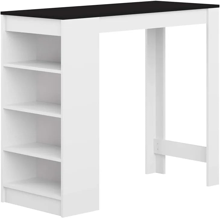Buy Serenity Dining Bar Table with Storage Shelves  online on doorpey.com Get other furniture and home decor items delivered to your door. Cash on delivery and nation-wide delivery available