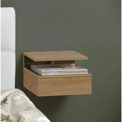 Ivy Wooden Floating Nightstand With Drawer
