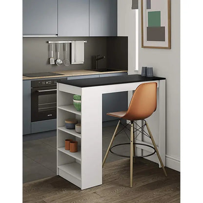 Buy Serenity Dining Bar Table with Storage Shelves  online on doorpey.com Get other furniture and home decor items delivered to your door. Cash on delivery and nation-wide delivery available