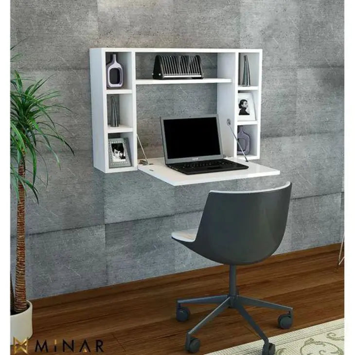Buy FlexiSpace - Foldable Wall-Mounted Desk with Display Shelves  online on doorpey.com Get other furniture and home decor items delivered to your door. Cash on delivery and nation-wide delivery available